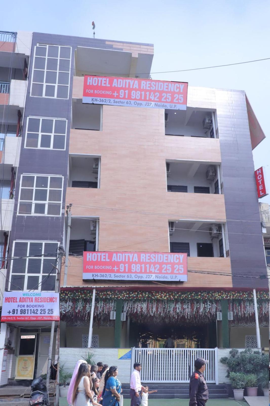 Hotel Aditya Residency Near Sector 63 Metro Station Noida Bagian luar foto